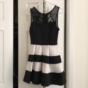 Black and white party dress
